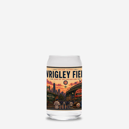 Can with Vrigley Field label on a white background